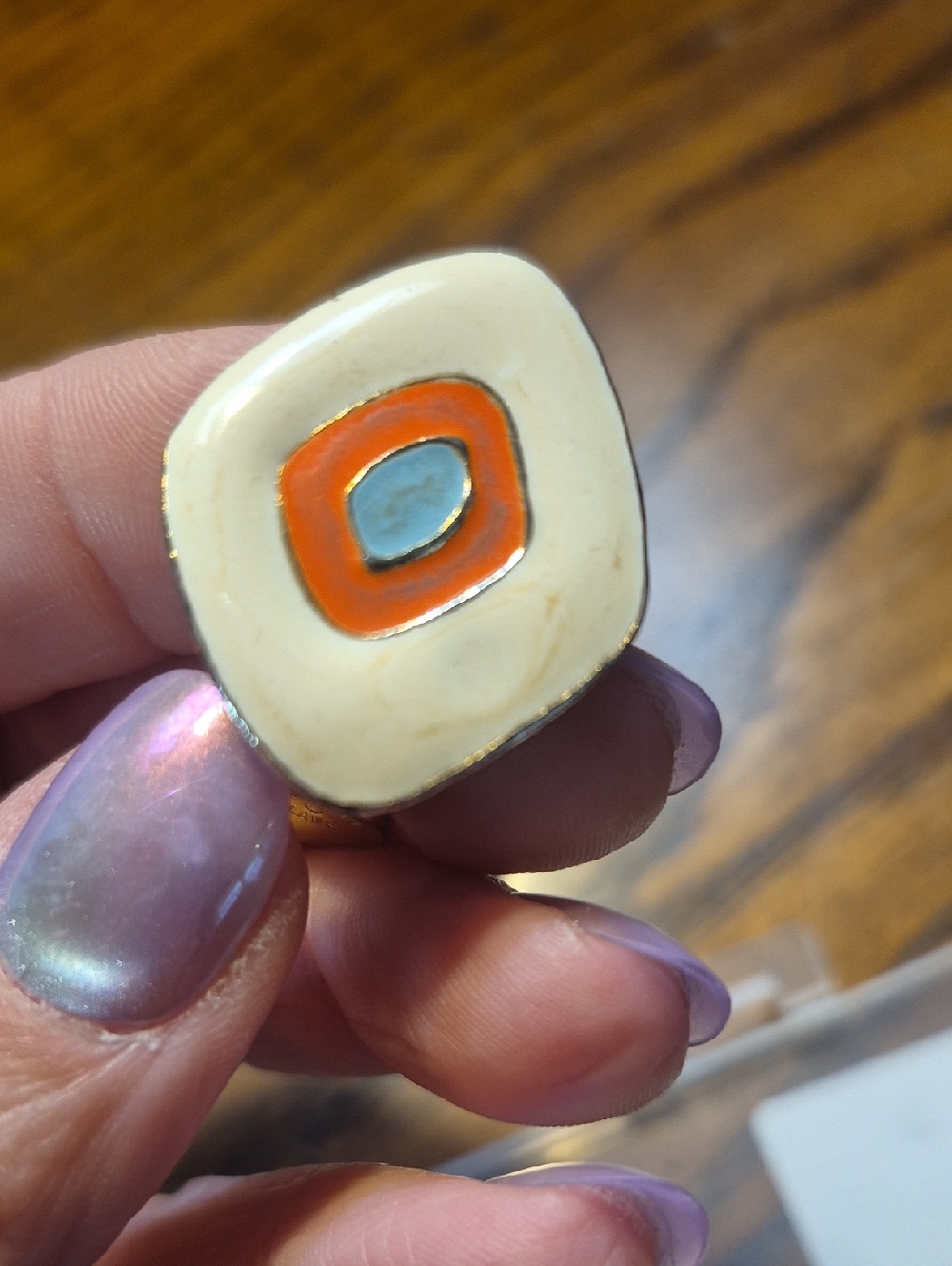 Kenneth Jay Lane KJL Vintage Enamel Clip On Earrings Rare - Picture 5 of 6